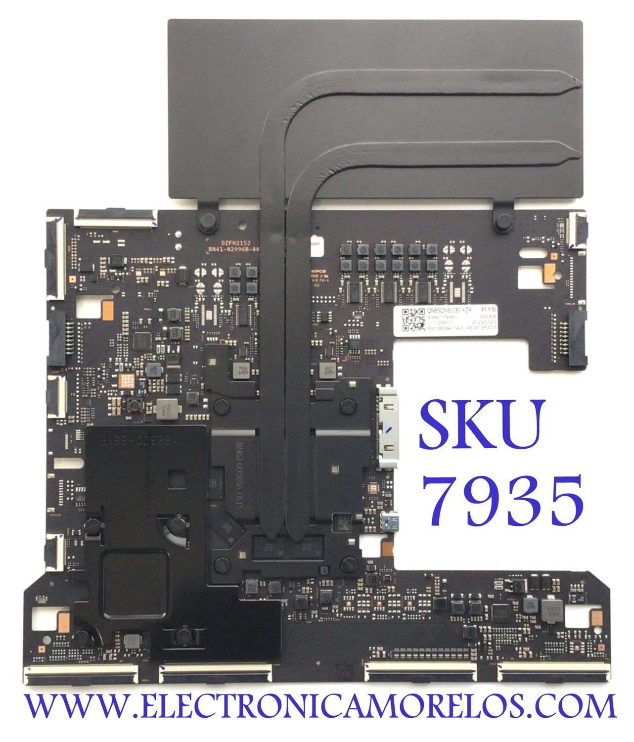 MAIN PARA TV SAMSUNG NEO QLED 8K UHD SMART TV / NUMERO DE PARTE BN94-17446V / BN41-02996B / BN97-19395Q / BN9417446V / BN41-02996B-000 / DZFH2152 / PANEL CY-TB065JMHV1H / DISPLAY ST6451E03-3 / BN96-52456B / MODELO QN65QN800 / QN65QN800BFXZA CC02